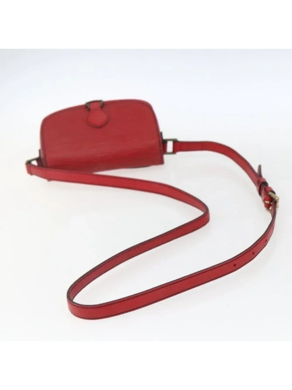 Authentic LOUIS VUITTON Epi Saint Cloud PM Shoulder Bag Red M52217 LV